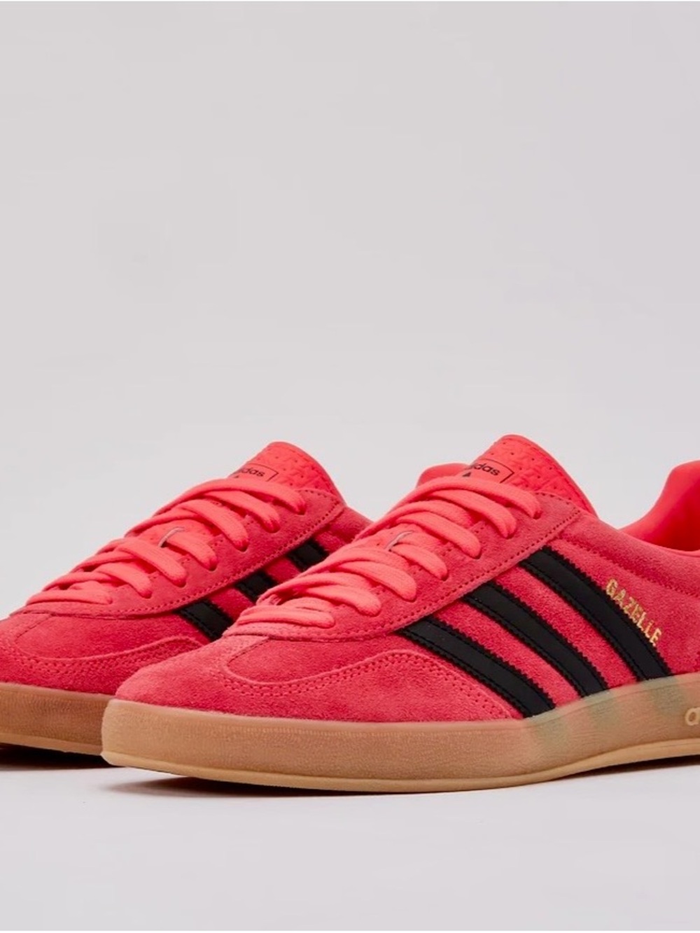 adidas Men’s Sneakers - Coral Red with Black Stripes size 12